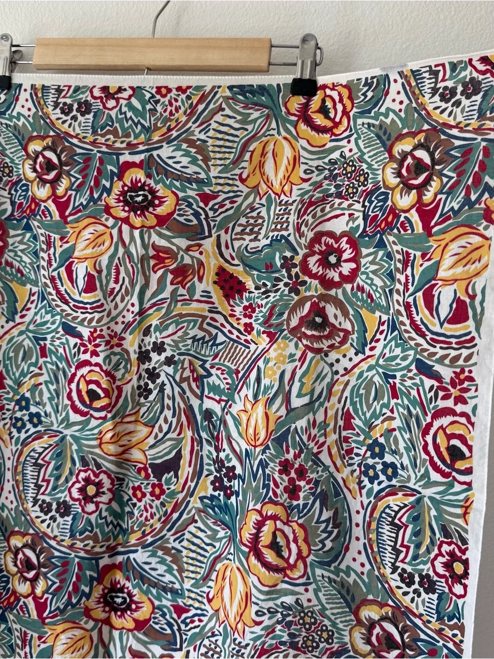 Square Floral Print Scarf